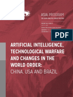 Artificial Intelligence, Technological Warfare and Changes in The World Order