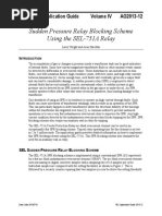 Sudden Pressure Relay Blocking Scheme Using The SEL-751A Relay