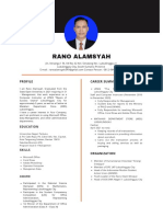 Rano Alamsyah: Career Summary Profile
