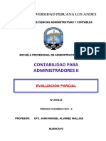 2da PARTE - EVALUACIÓN PARCIAL (Contabilidad para Administradores II - A1) ADM