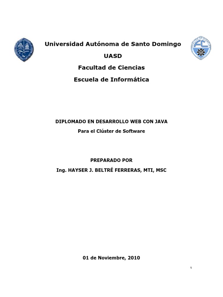 Desarrollo Web Con JAVA (UASD) | PDF | Java (lenguaje de programación ...