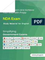 NDA Exam Study Material for English Error Spotting