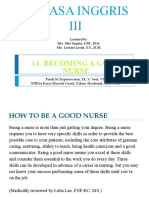 Bahasa Inggris III: 14. Becoming A Good Nurse