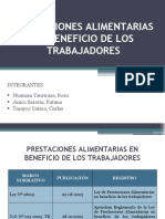 Prestaciones Alimentarias en Beneficio de Los Trabajadores