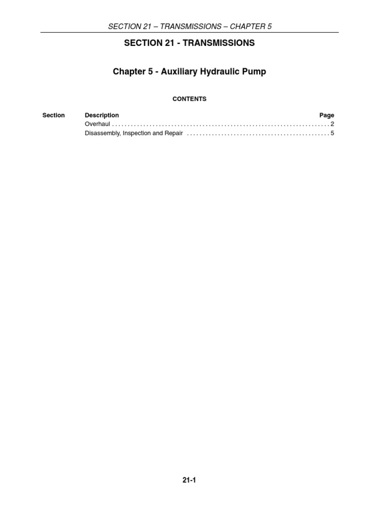 Section 21 Transmissions Chapter 5 Descargar gratis PDF Tractor