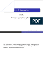 SQL 2: Aggregation: Yufei Tao