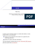 Decomposing a Non-BCNF Relation into BCNF Tables