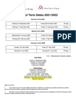 Term Dates 21 22