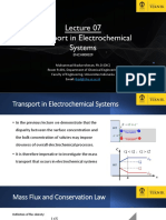Lec07 - Transport in Electrochemical Systems - 1