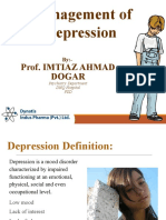 Management of Depression: Prof. Imtiaz Ahmad Dogar