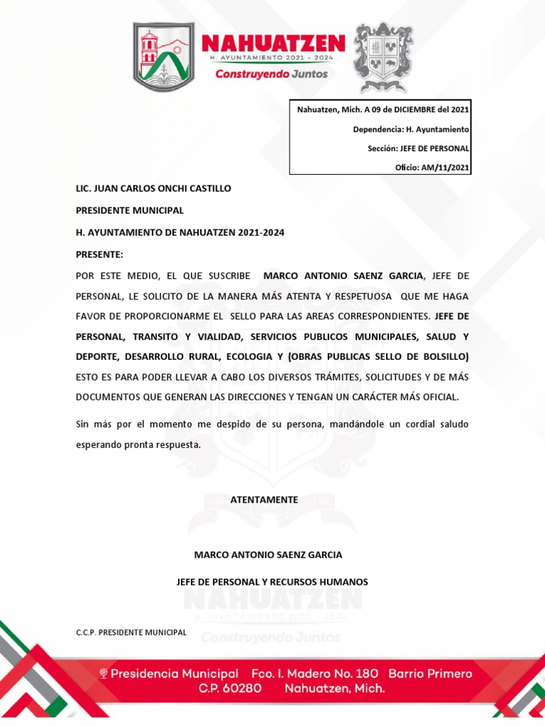 Solicitud Sello | PDF