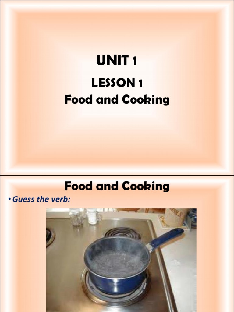 Lesson - 1 - Food and Cooking | PDF | Pancake | Diet & Nutrition
