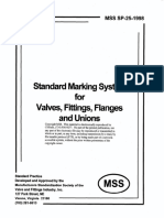 Marking System For Valves, Fiting, Flanges and Union - MSS SP-25-1998