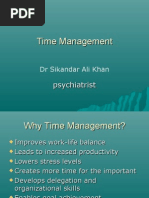 Time Management by DR Sikandar Ali Khan