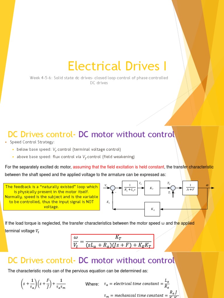 Closed Loop Control of DC Drives | PDF | Electric Motor | Control Theory