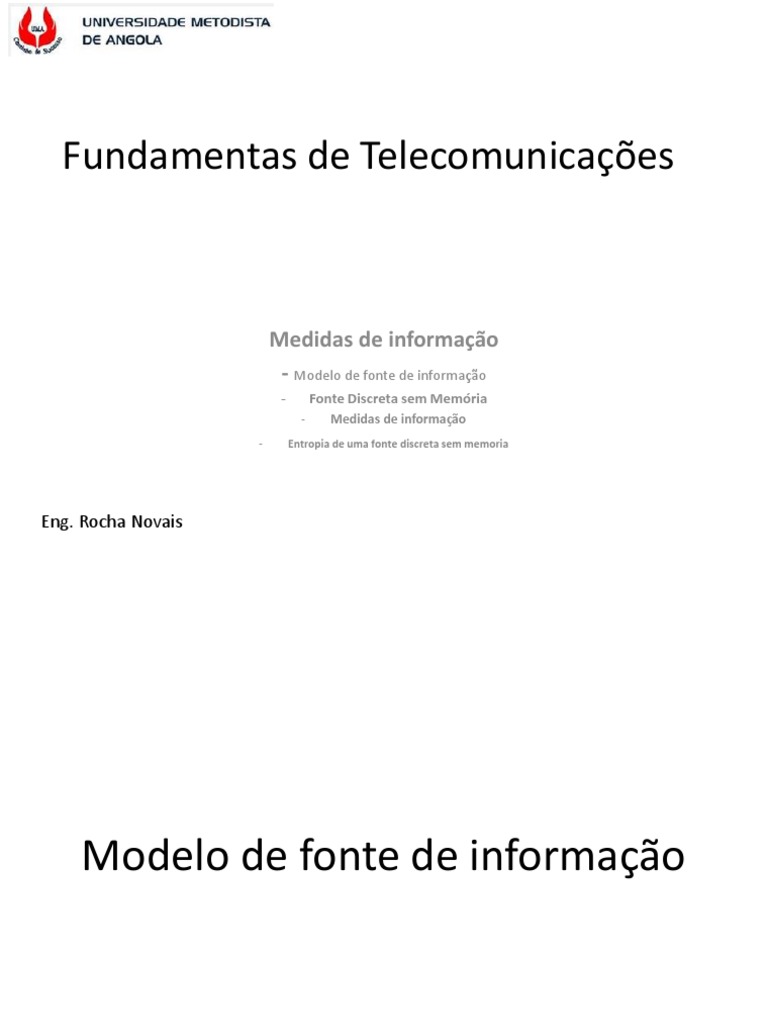 Aula 03 Medidas de Informaç - O. | PDF | Informação | Tempo