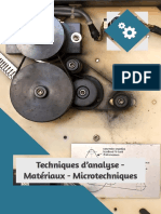 Catalogue Partie Technique Danalyse - Materiaux Et Microtechnique
