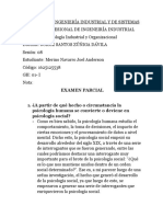 EXAMEN PARCIAL - Psicología Industrial y Organizacional - MERINO NAVARRO JOEL ANDERSON