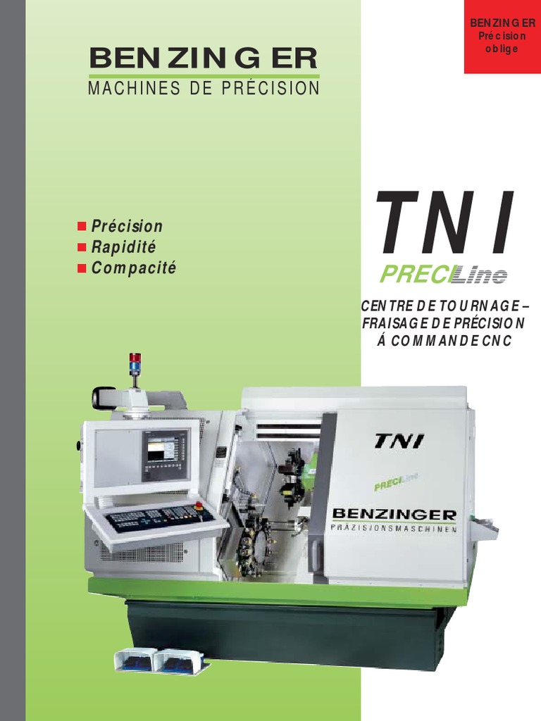 Machines CNC Benzinger TNI PreciLine | PDF | Usinage | Machine-outil à ...