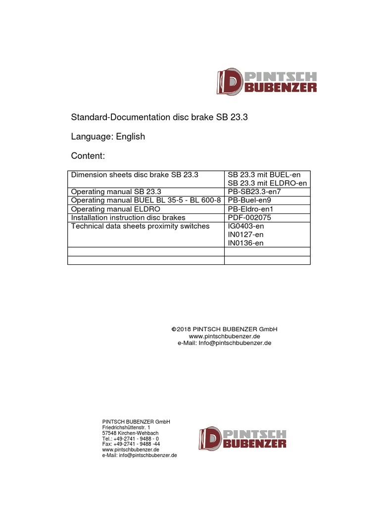 Standard Dokumentation + SD SB23.3 En1 - 1 - 00 | Download Free PDF ...