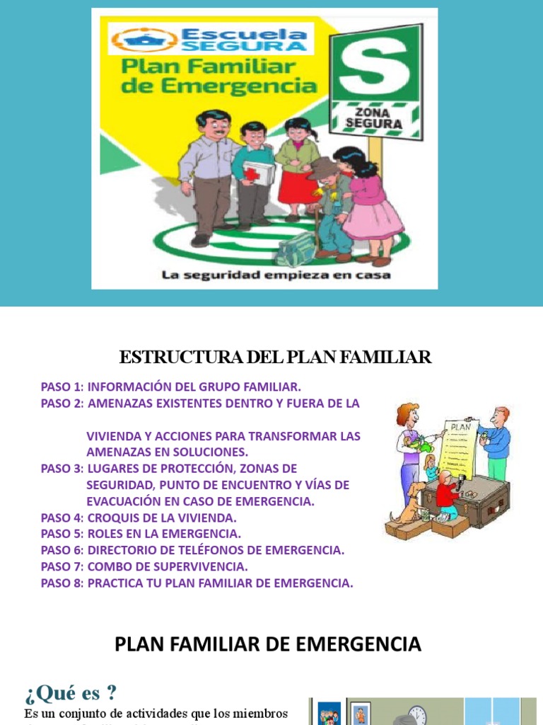 Plan Familiar de Emergencia Esencial | PDF | Defensa Civil | Gestión de ...