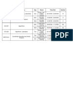 Formal Code Course Title Day Room Time Slot Section