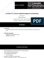 Lecture 21: Socio-Cultural Impacts of Tourism: Tour 101: Introduction To Tourism