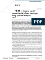 COVID 19 Cycles and Rapidly Evaluating Lockdown Strategies Using Spectral Analysis