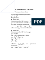 Aplikasi, contoh, latihan PD linear non homogen (1)