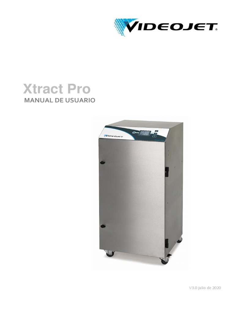 Videojet Xtract Pro User Manual V3.0 PDF Corriente continua