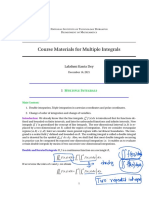 Course Materials For Multiple Integrals: Lakshmi Kanta Dey