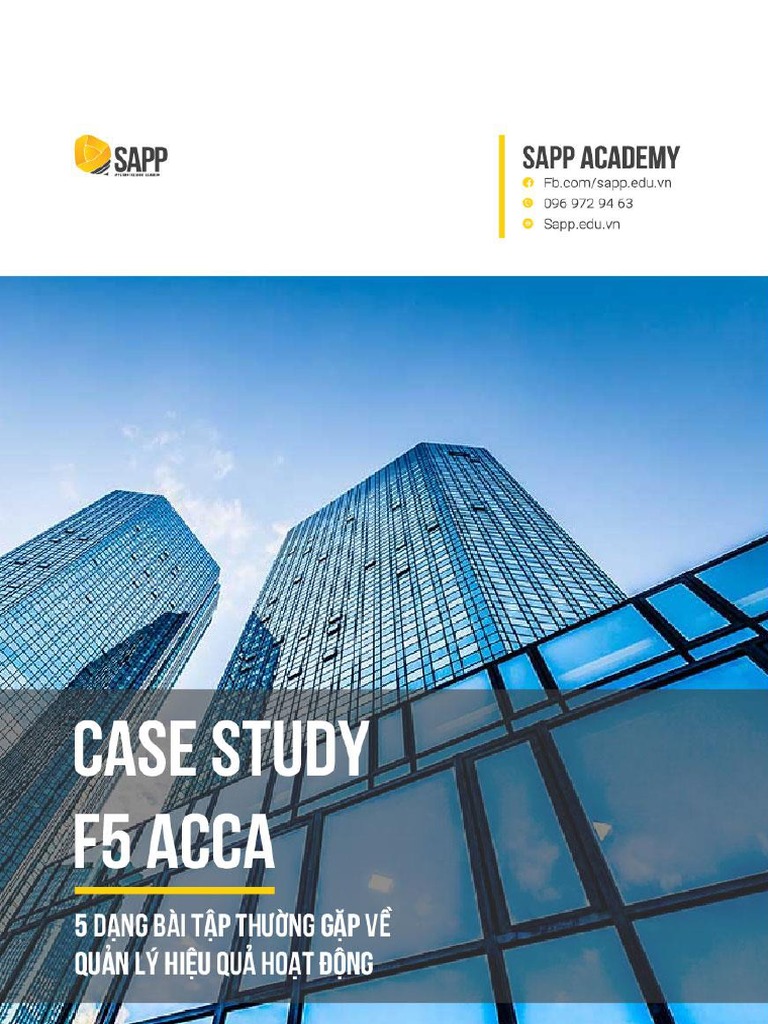 (SAPP) Case Study F5 ACCA - 5 dạng bài tập thường gặp | PDF