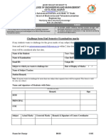 Challenge Form End Semester Examination Marks: J D College of Engineering and Management