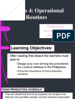 Lesson 4: Operational Routines: Prepared By: Rex Herms Olivar Glyden Pama