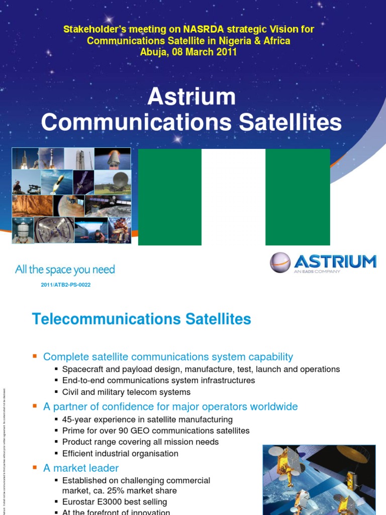 Astrium's Eurostar E3000 Overview | PDF | Telecommunications ...