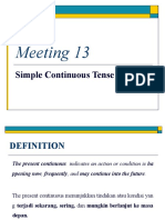 Meeting 13 Continuous Tense