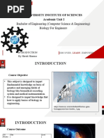 Lecture 3 & 4 Biology For Engineers