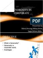 Genorosity in Corporate: Presented by Rahul, Anurag, Aditya, Amar, Sagar, Rohan, Nitin