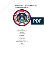 Universidad Nacional de Chimborazo Escuela de Idiomas: Third of English "A"