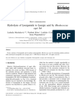 Hydrolysis of Lysergamide To Lysergic Acid by Rhodococcus: Equi A4