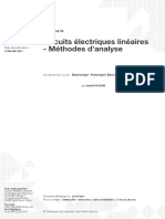 Circuits Électriques Linéaires - Méthodes d'Analyse