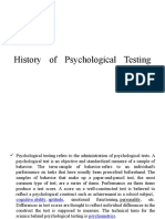 History of Psychological Testing