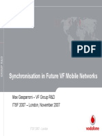 Synchronisation in Future VF Mobile Networks: Max Gasparroni - VF Group R&D ITSF 2007 - London, November 2007