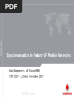 Synchronisation in Future VF Mobile Networks: Max Gasparroni - VF Group R&D ITSF 2007 - London, November 2007