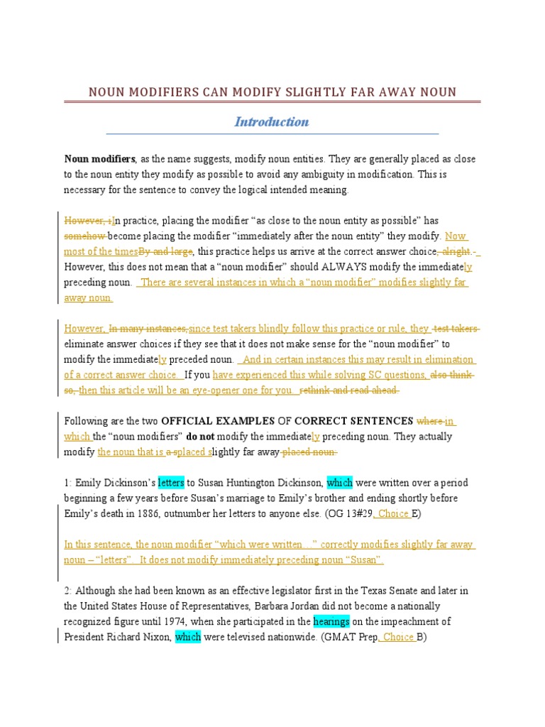 Can Noun Modifiers Modify Far Away Nouns? – BDQQZJ