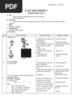 Unit 5 Can You Swim ?: LESSON ONE (3,4,5)