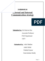 External and Internal Communication Strategy: Assignment On