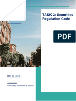 TASK 3: Securities Regulation Code TASK 3: Securities Regulation Code