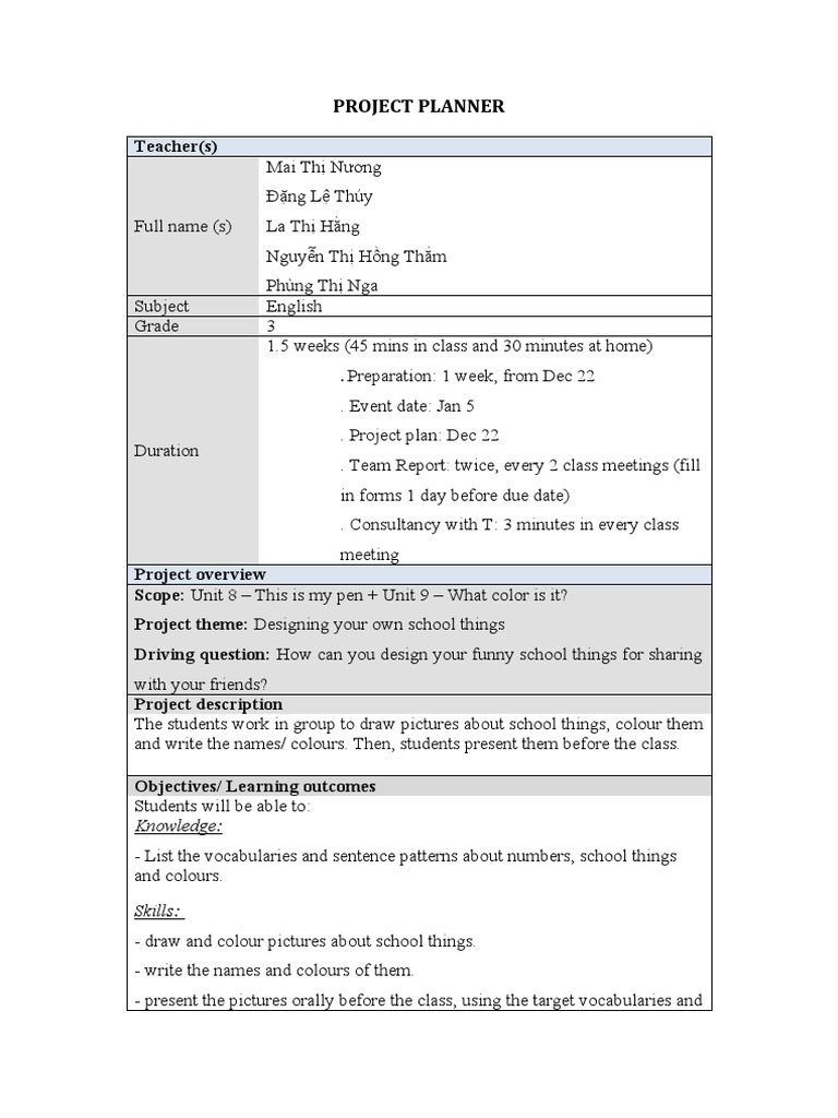Creative School Supplies Project | PDF | Rubric (Academic) | Learning