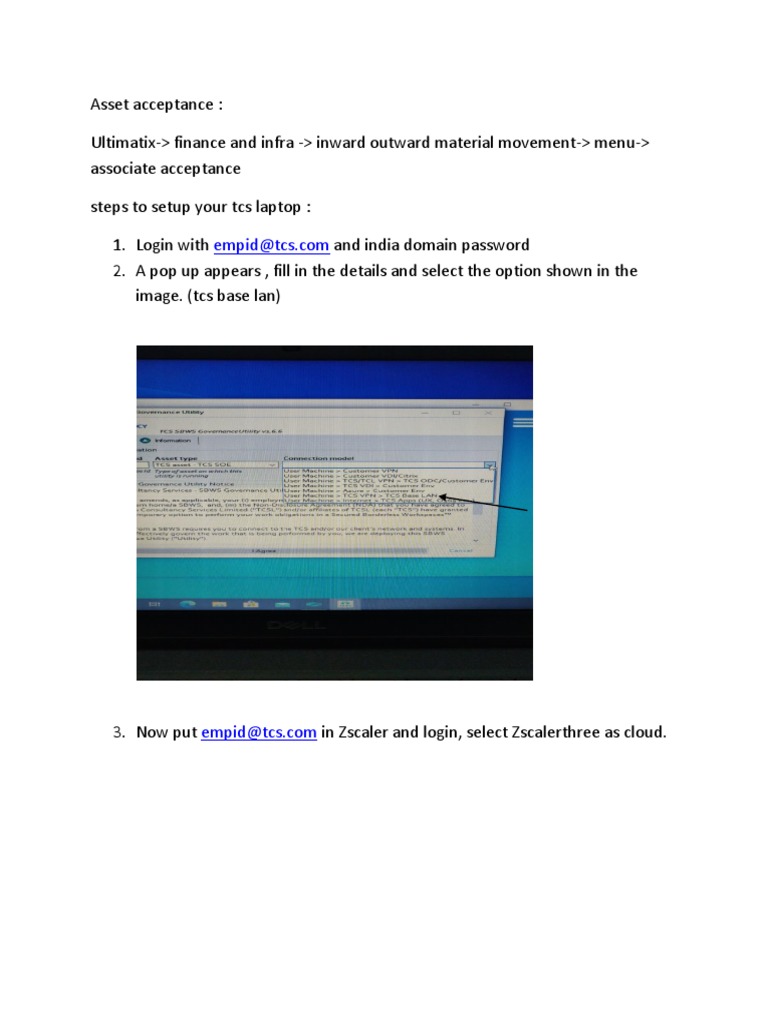 TCS Laptop Setup and Compliance Guide | PDF